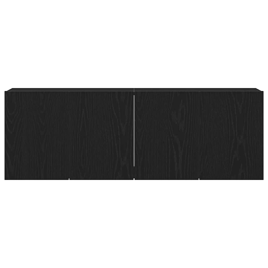 vidaXL Ντουλάπια Τηλεόρασης 2 τεμ. Μαύρο Δρυς 120x30x41 εκ. από Τεχνητό Ξύλο