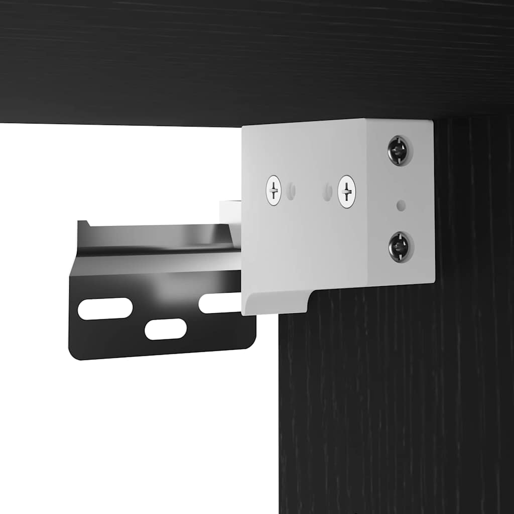 vidaXL Σετ επίπλου τηλεόρασης 2 pcs Μαύρη Οξυά 30,5 x 30 x 102 εκ