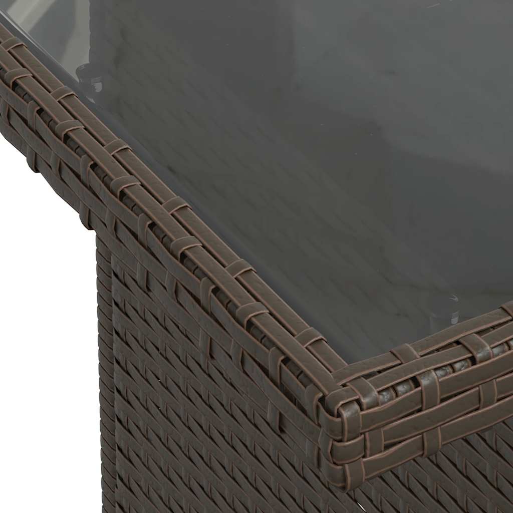 vidaXL Σαλόνι Κήπου Σετ 7 Τεμαχίων Καφέ Συνθετικό Ρατάν με Μαξιλάρια