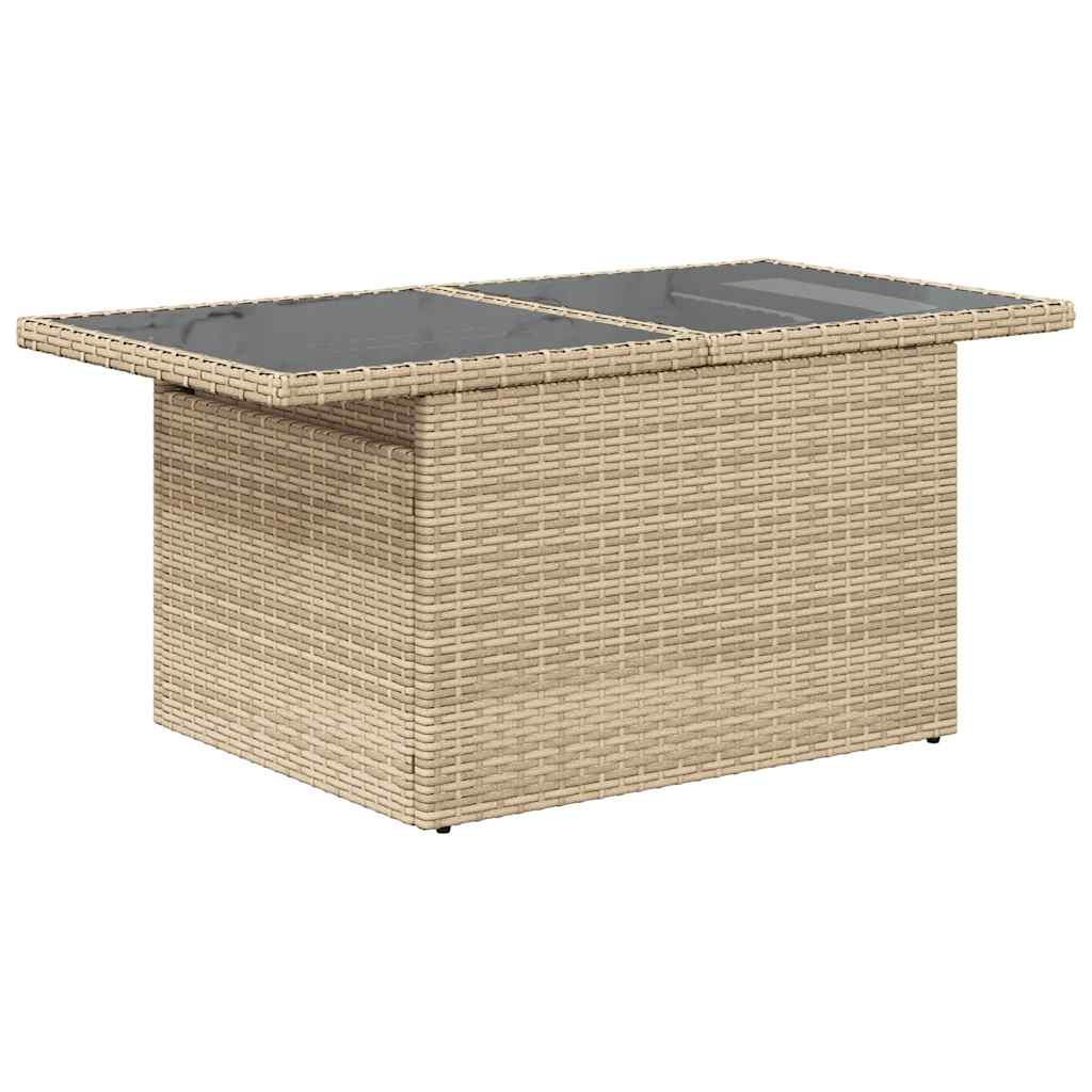vidaXL Σετ Καναπέ Κήπου 6 τεμ. Μπεζ Συνθετικό Ρατάν με Μαξιλάρια