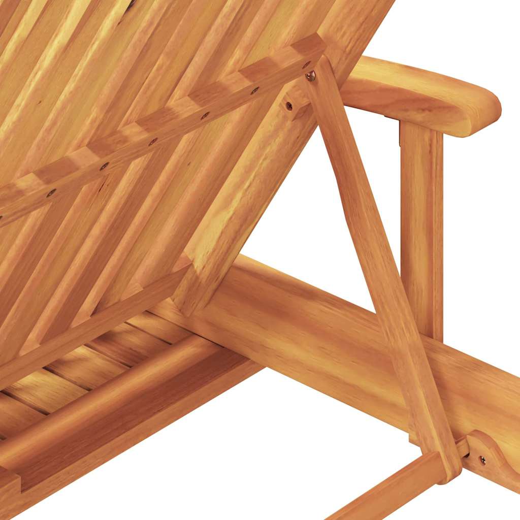 vidaXL Ξαπλώστρα 1-πρόσωπο Κόκκινο 200 x 67 x 84εκ Μασίφ ξύλο ακακίας