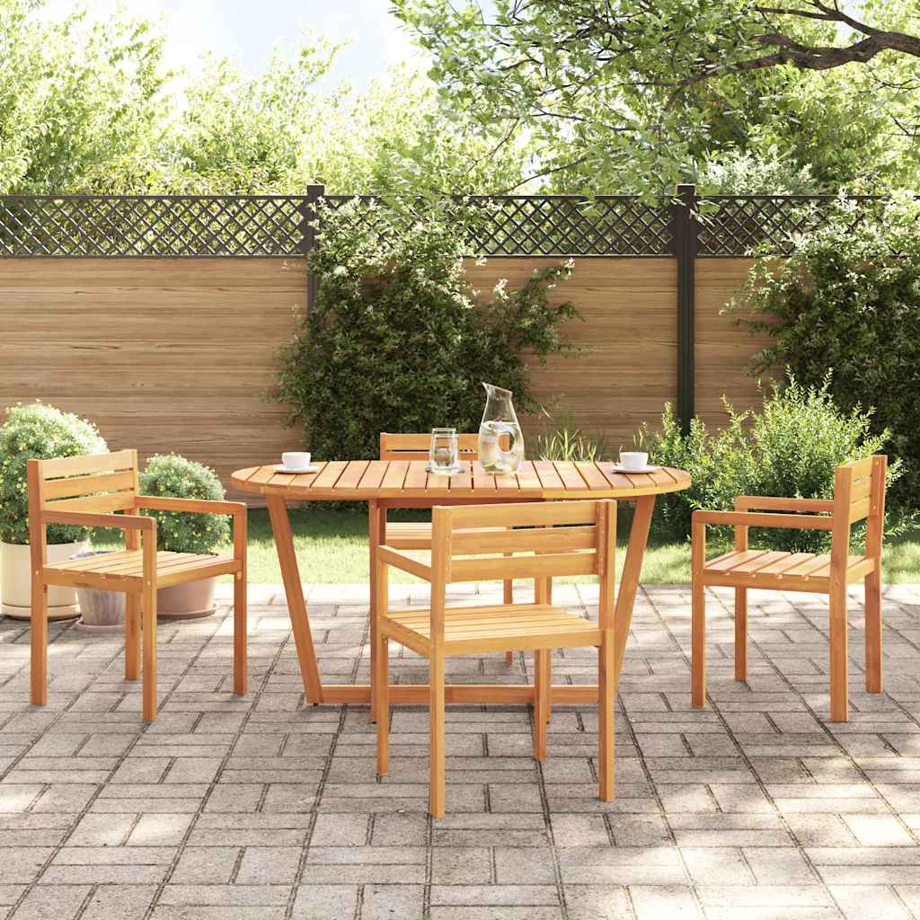 vidaXL Τραπεζαρία Κήπου Οβάλ 150 x 90 x 75 εκ. από Μασίφ Ξύλο Ακακίας