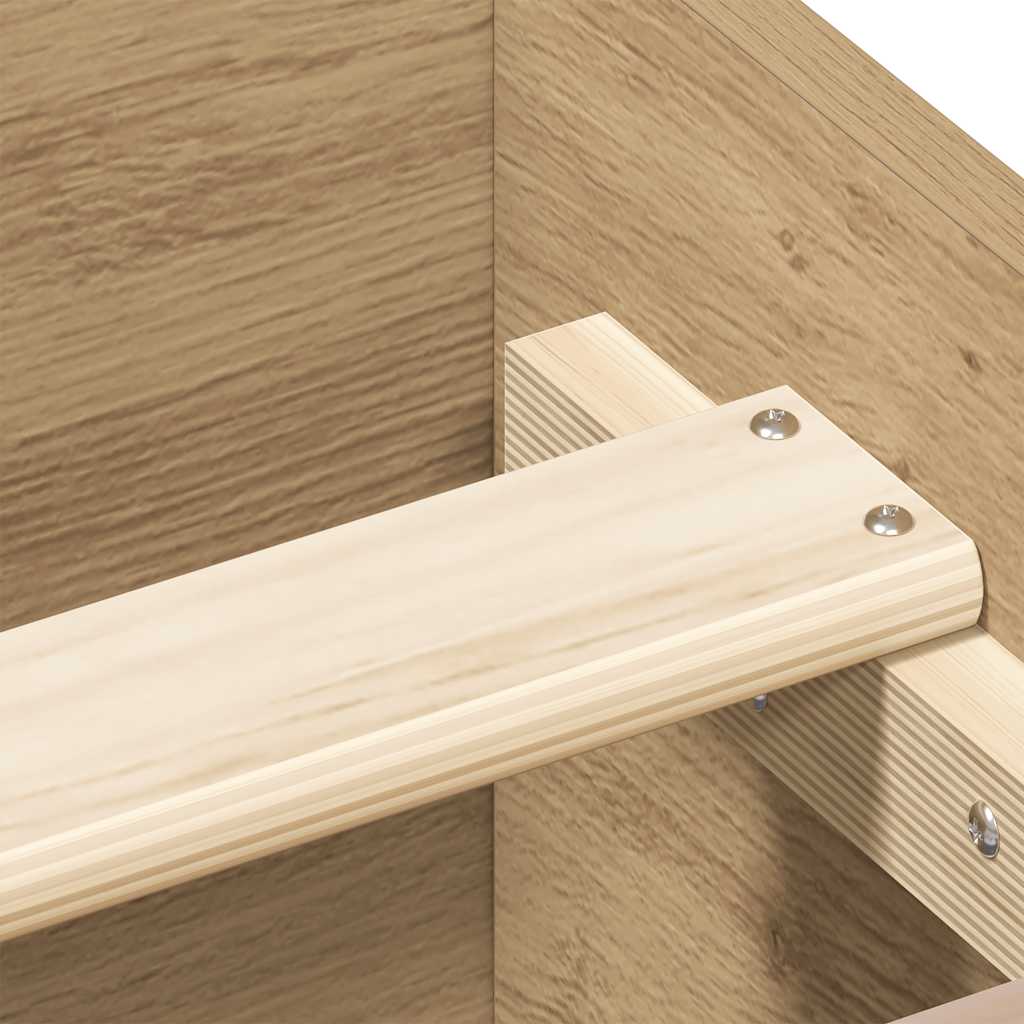 vidaXL Πλαίσιο κρεβατιού χωρίς στρώμα καφέ δρυς 140x200 cm