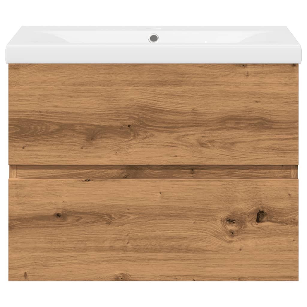 vidaXL Ντουλάπι με Ενσωματωμένο Νιπτήρα Τεχνίτης Δρυς