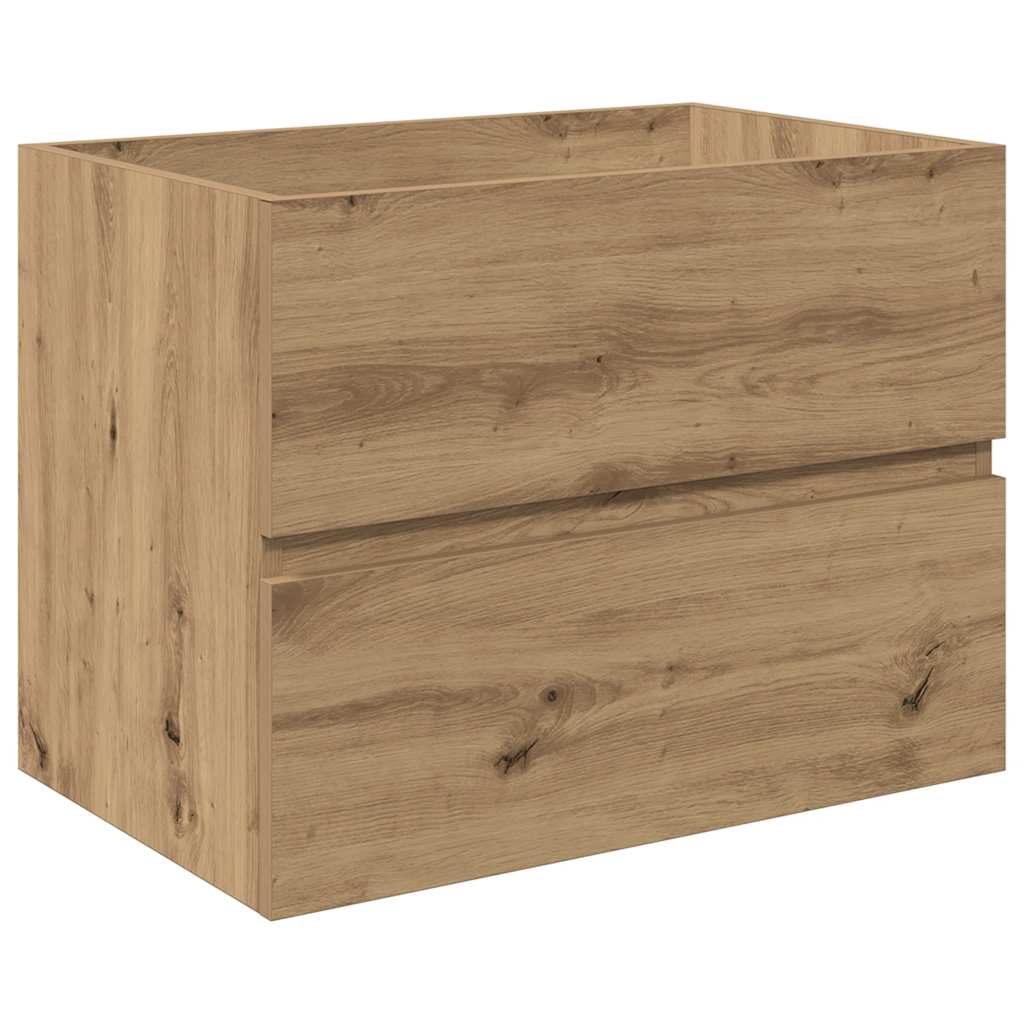 vidaXL Έπιπλο νεροχύτη με ενσωματωμένη λεκάνη και βρύση Artisan Oak