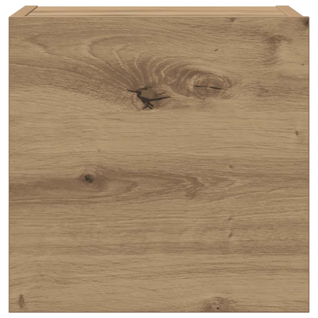 vidaXL 8 τεμαχίων σετ επίτοιχου ντουλαπιού τηλεόρασης Artisan Oak