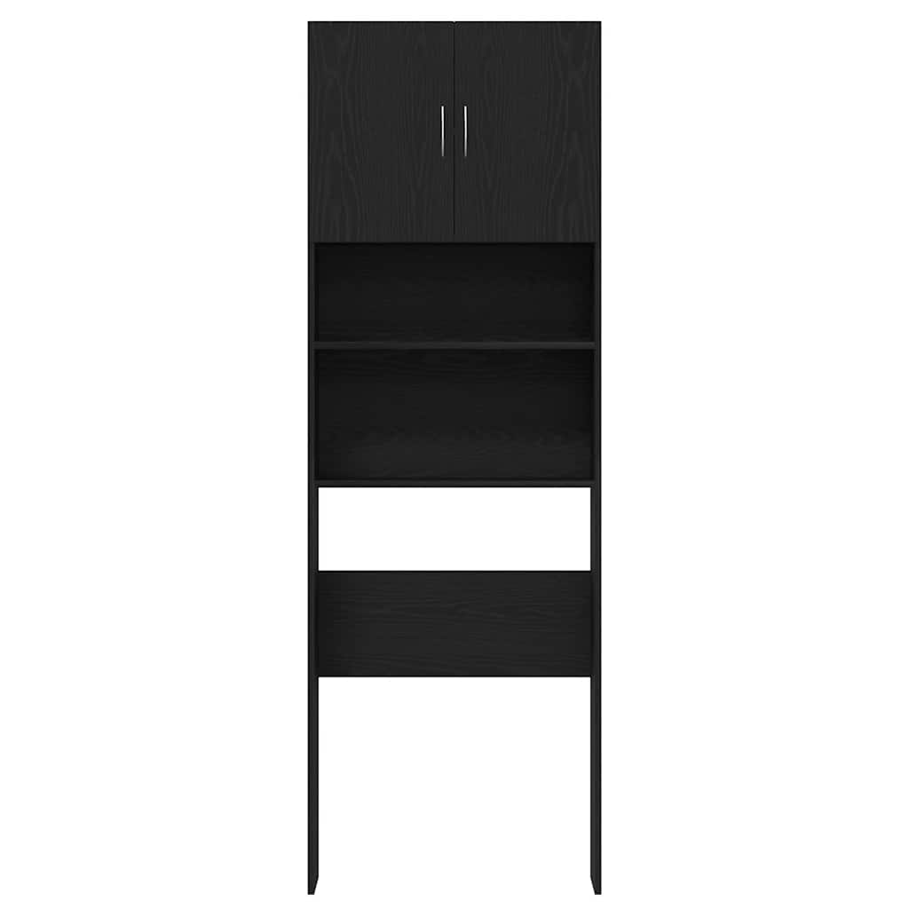 vidaXL Ντουλάπι Πλυντηρίου Ρούχων Μαύρο Δρυς 64x24x190 εκ. από Τεχνητό Ξύλο