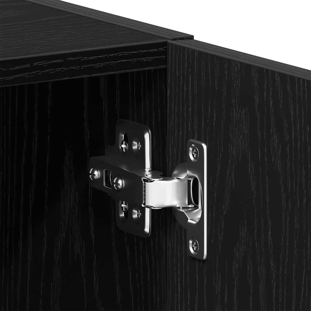 vidaXL Ντουλάπι Πλυντηρίου Ρούχων Μαύρο Δρυς 64x24x190 εκ. από Τεχνητό Ξύλο