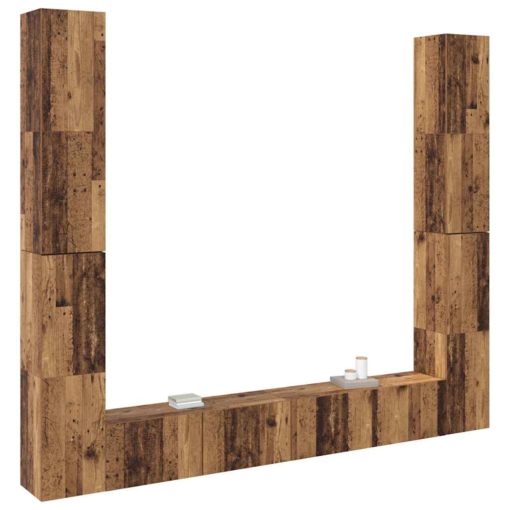 vidaXL 6 τεμαχίων ντουλάπι τηλεόρασης που τοποθετείται τοίχο από