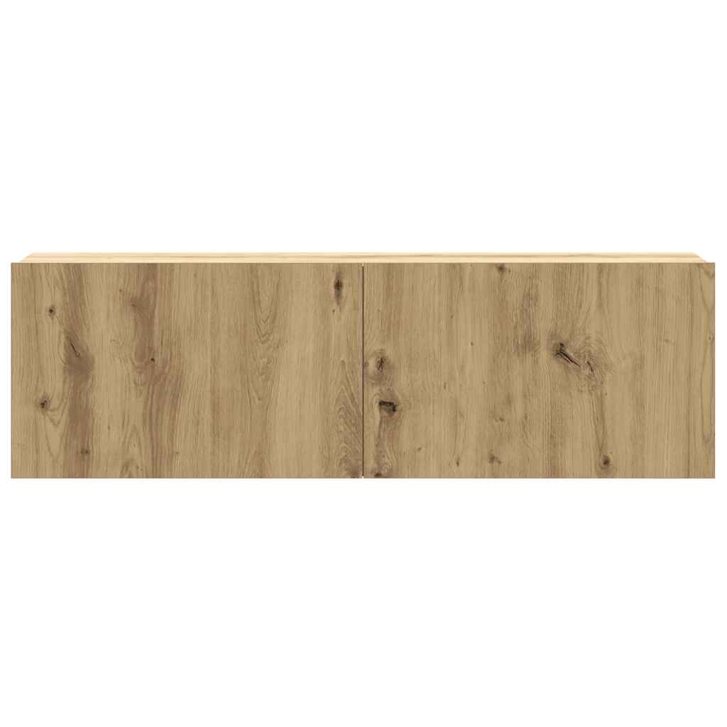 vidaXL Σετ ντουλαπιών τηλεόρασης 6 τεμαχίων Επιτοίχιο Τεχνικής Δρυς