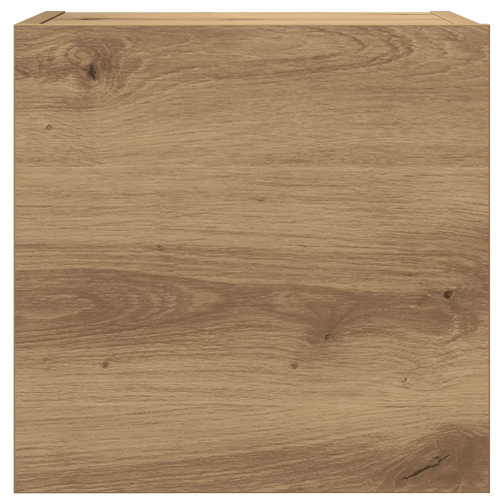 vidaXL Σετ ντουλαπιών τηλεόρασης 7 τεμαχίων Επιτοίχιο Τεχνικής Δρυς