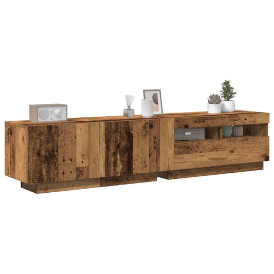 vidaXL Έπιπλο Τηλεόρασης με LED Αρτισιανή Δρυς 180x35x40 εκ Επεξ.Ξύλο