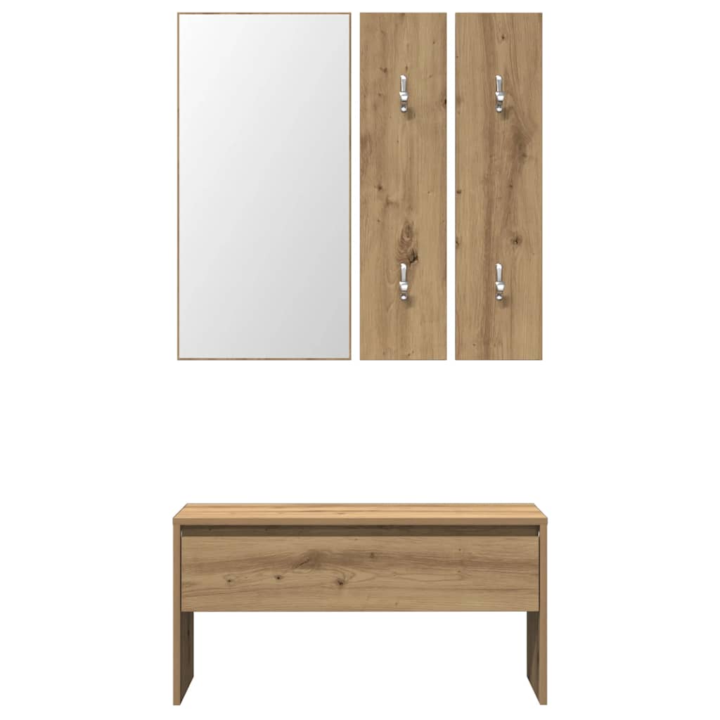 vidaXL σετ επίπλων διαδρόμου Artisan Oak Engineered Wood