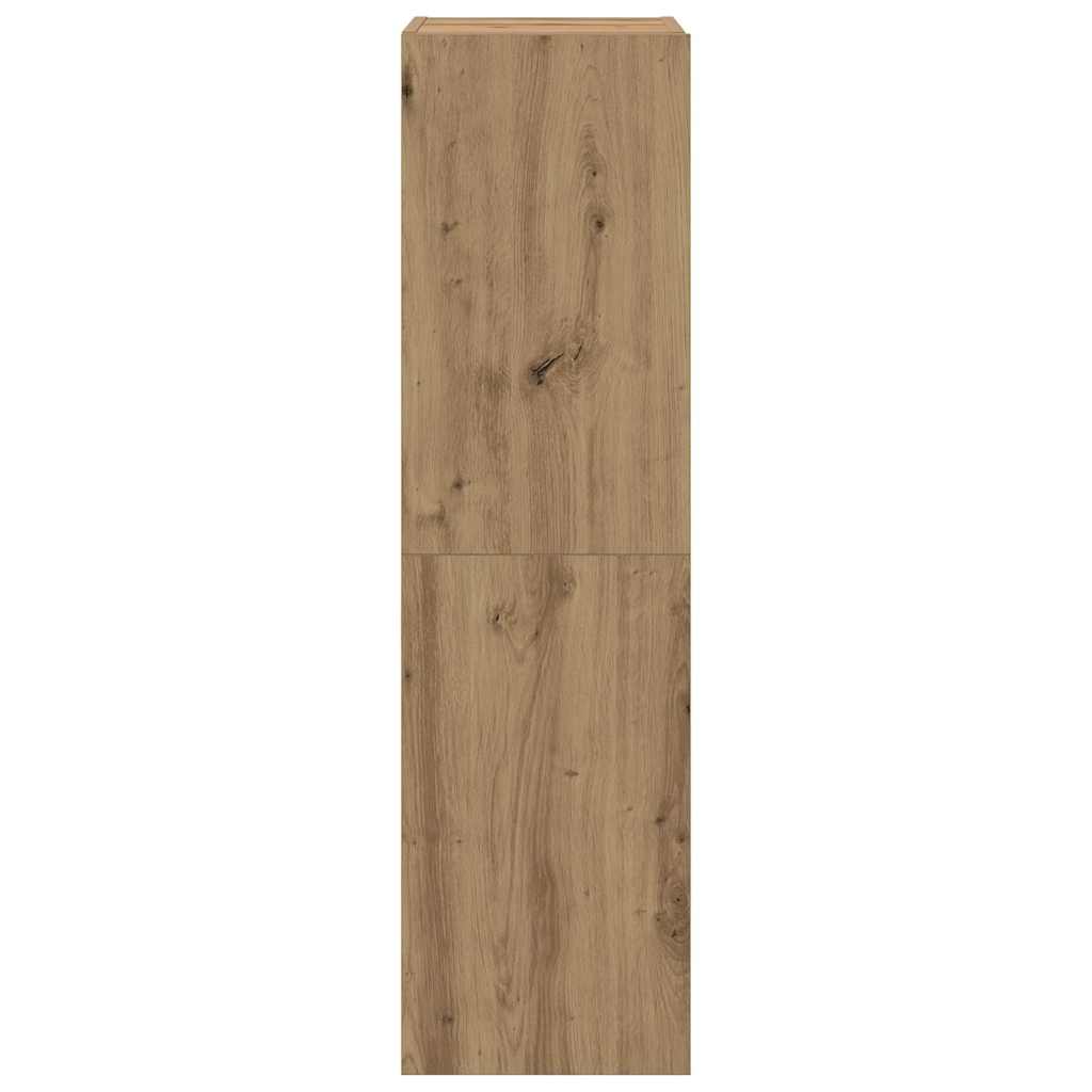 vidaXL Σετ ντουλαπιών τηλεόρασης 4 τεμαχίων Επιτοίχιο Τεχνικής Δρυς