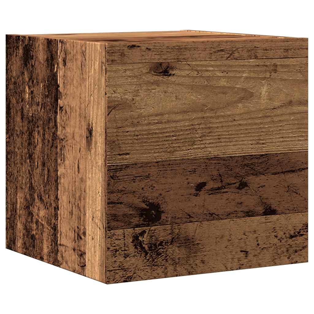 vidaXL 9 τεμαχίων σετ ντουλαπιών τηλεόρασης με επίτοιχο παλιό ξύλο