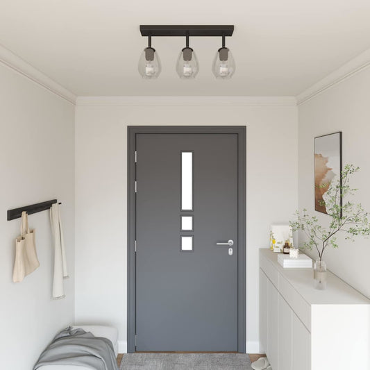 vidaXL Φωτιστικά Οροφής με Ρυθμιζόμενο Διαφανές Καπάκι σε Ανθρακί, E27