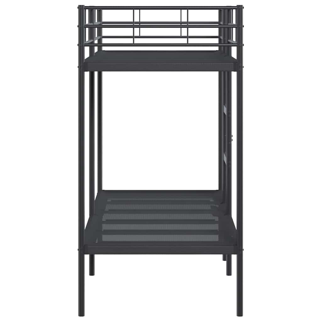 vidaXL Κουκέτα χωρίς στρώμα Μαύρο 75x190 cm Ατσάλι