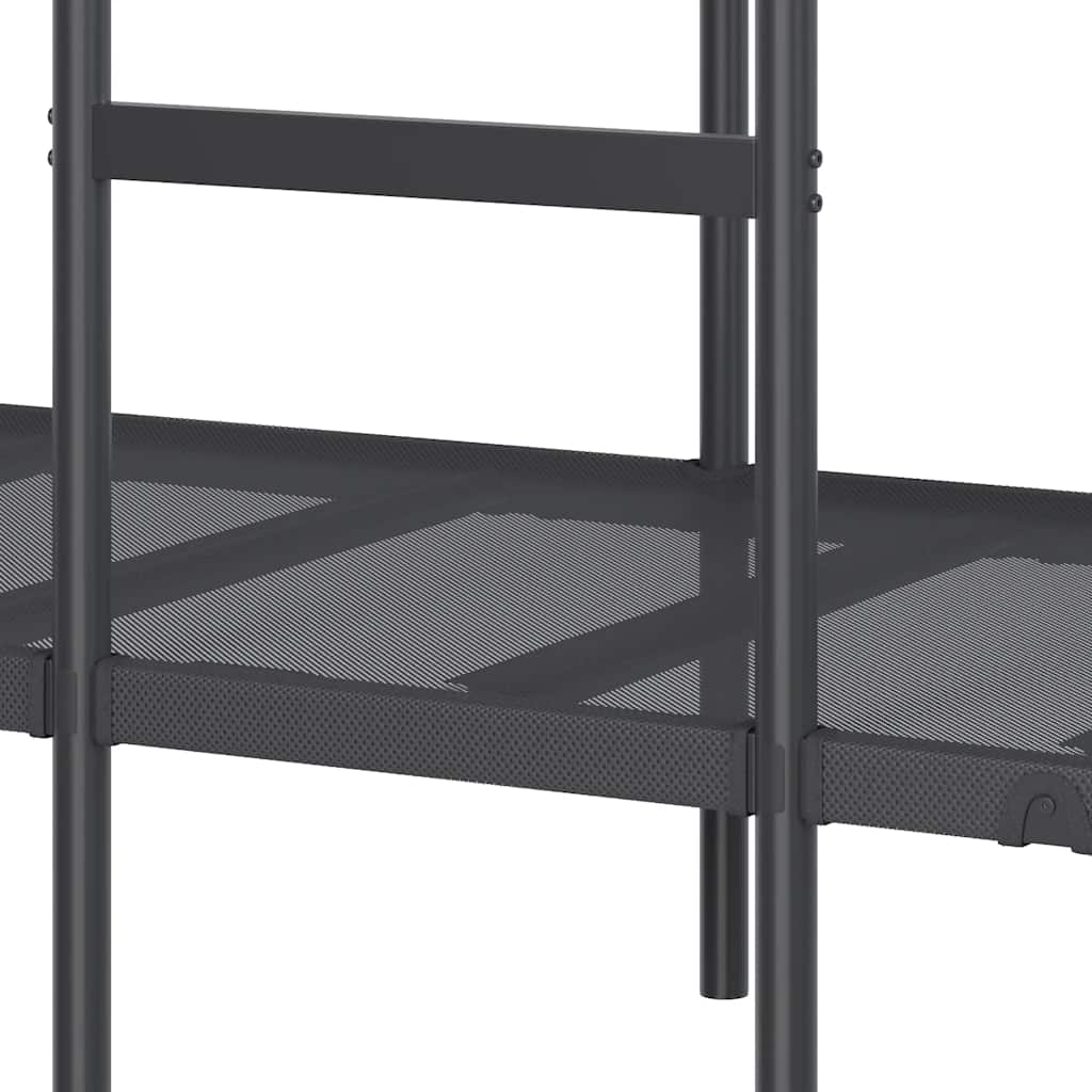 vidaXL Κουκέτα χωρίς στρώμα Μαύρο 75x190 cm Ατσάλι