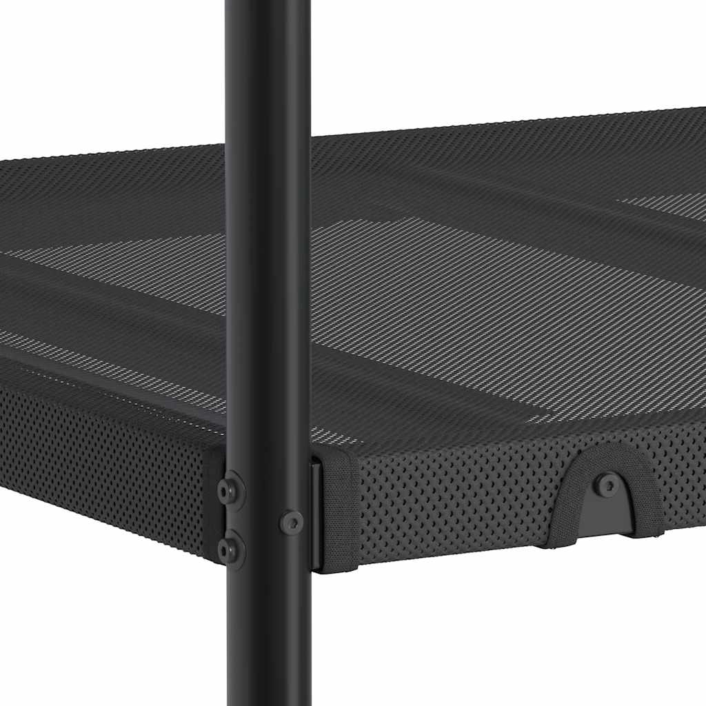 vidaXL Κουκέτα χωρίς στρώμα Μαύρο 75x190 cm Ατσάλι