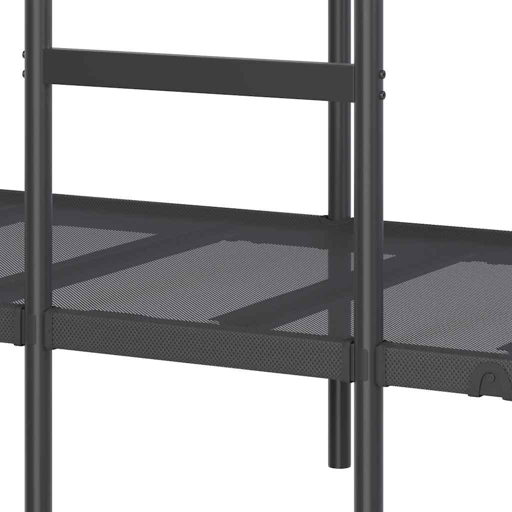 vidaXL Κουκέτα χωρίς στρώμα Μαύρο 80x200 cm Ατσάλι