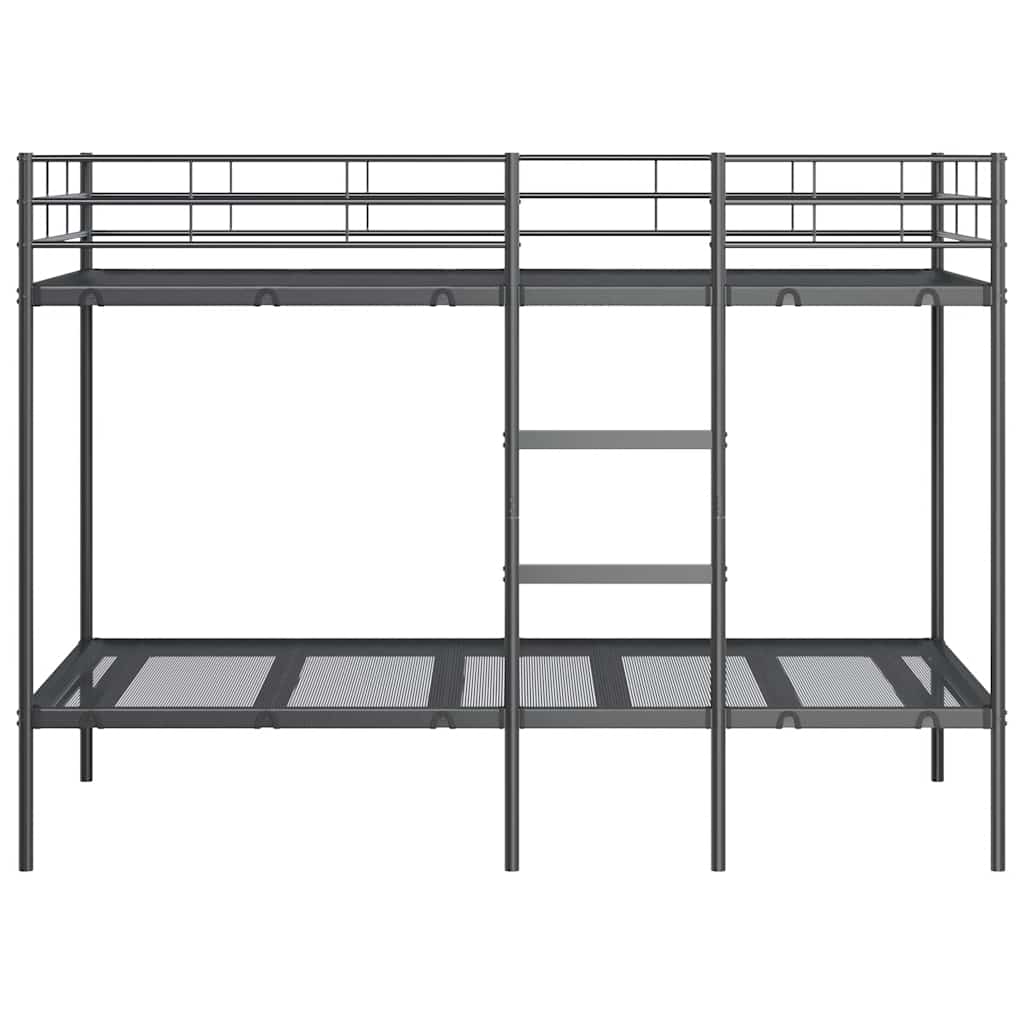vidaXL Κουκέτα χωρίς στρώμα Μαύρο 90x200 cm Ατσάλι