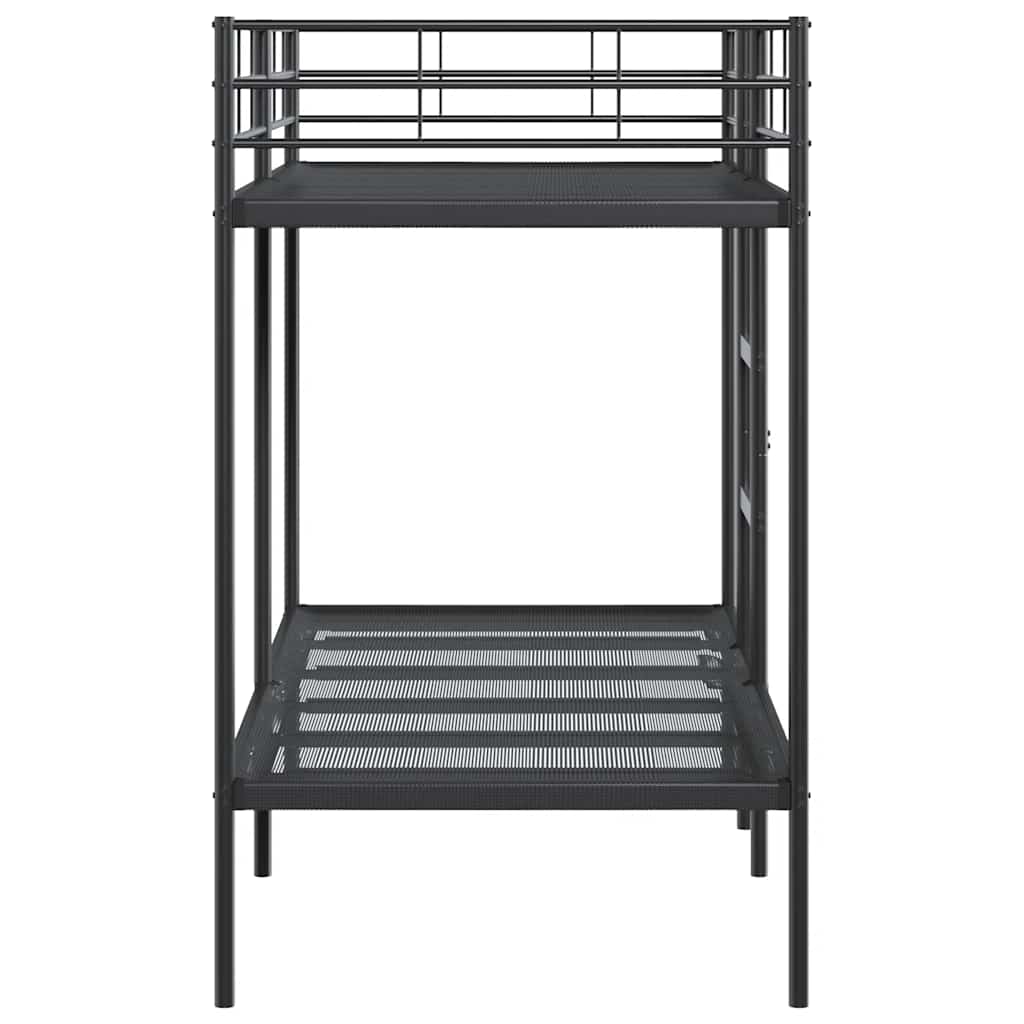 vidaXL Κουκέτα χωρίς στρώμα Μαύρο 90x200 cm Ατσάλι