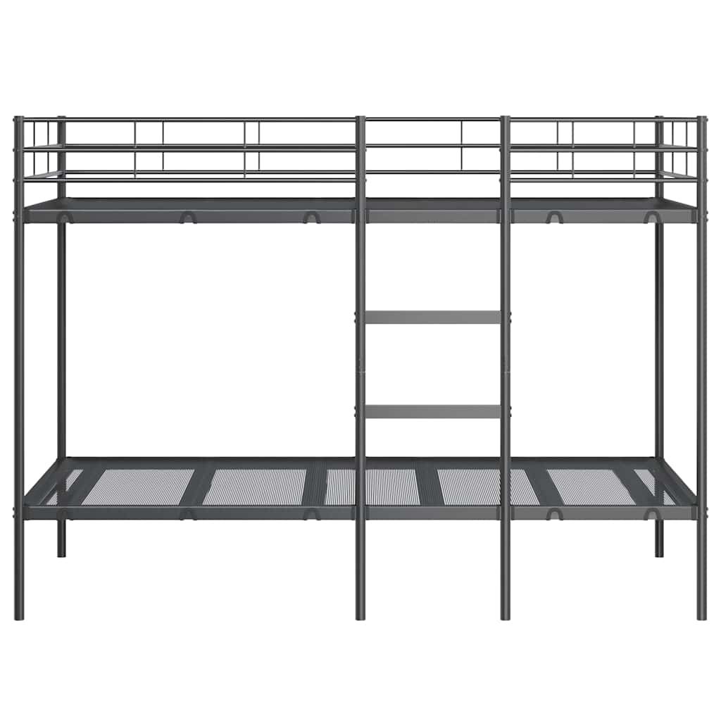 vidaXL Κουκέτα χωρίς στρώμα Μαύρο 100x200 cm Ατσάλι