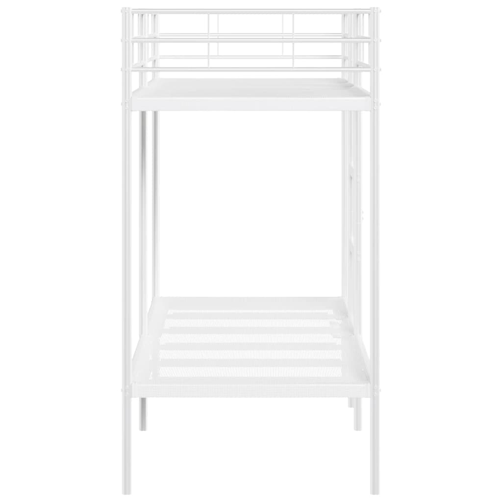 vidaXL Κουκέτα χωρίς στρώμα Λευκό 80x200 cm Ατσάλι