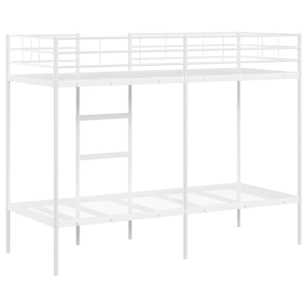vidaXL Κουκέτα χωρίς στρώμα Λευκό 80x200 cm Ατσάλι