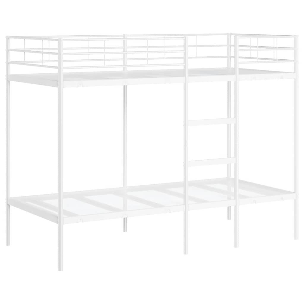 vidaXL Κουκέτα χωρίς στρώμα Λευκό 100x190 cm Ατσάλι