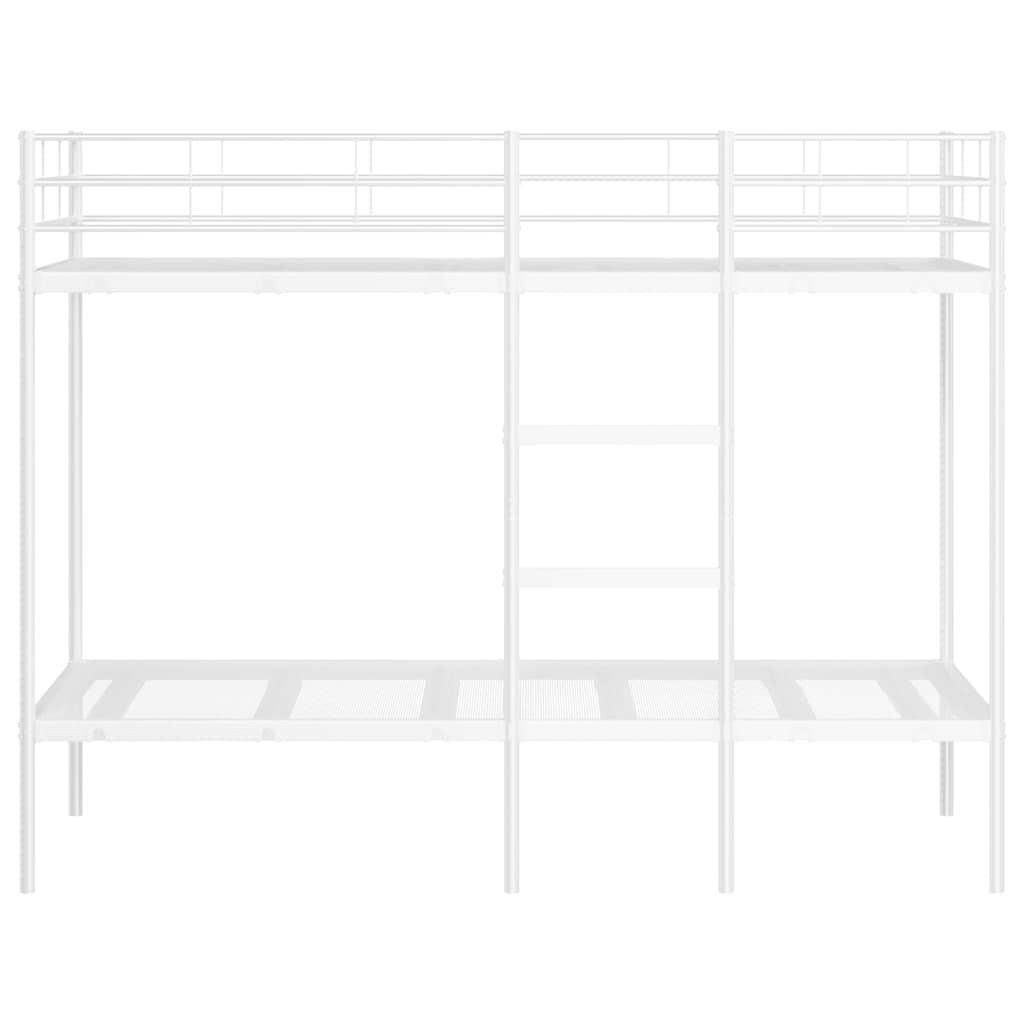 vidaXL Κουκέτα χωρίς στρώμα Λευκό 100x190 cm Ατσάλι