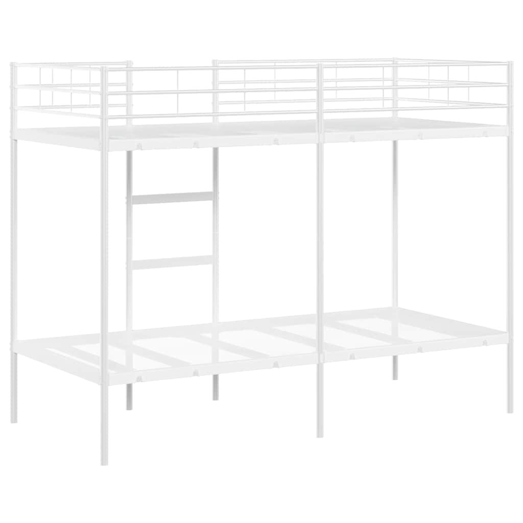 vidaXL Κουκέτα χωρίς στρώμα Λευκό 100x190 cm Ατσάλι