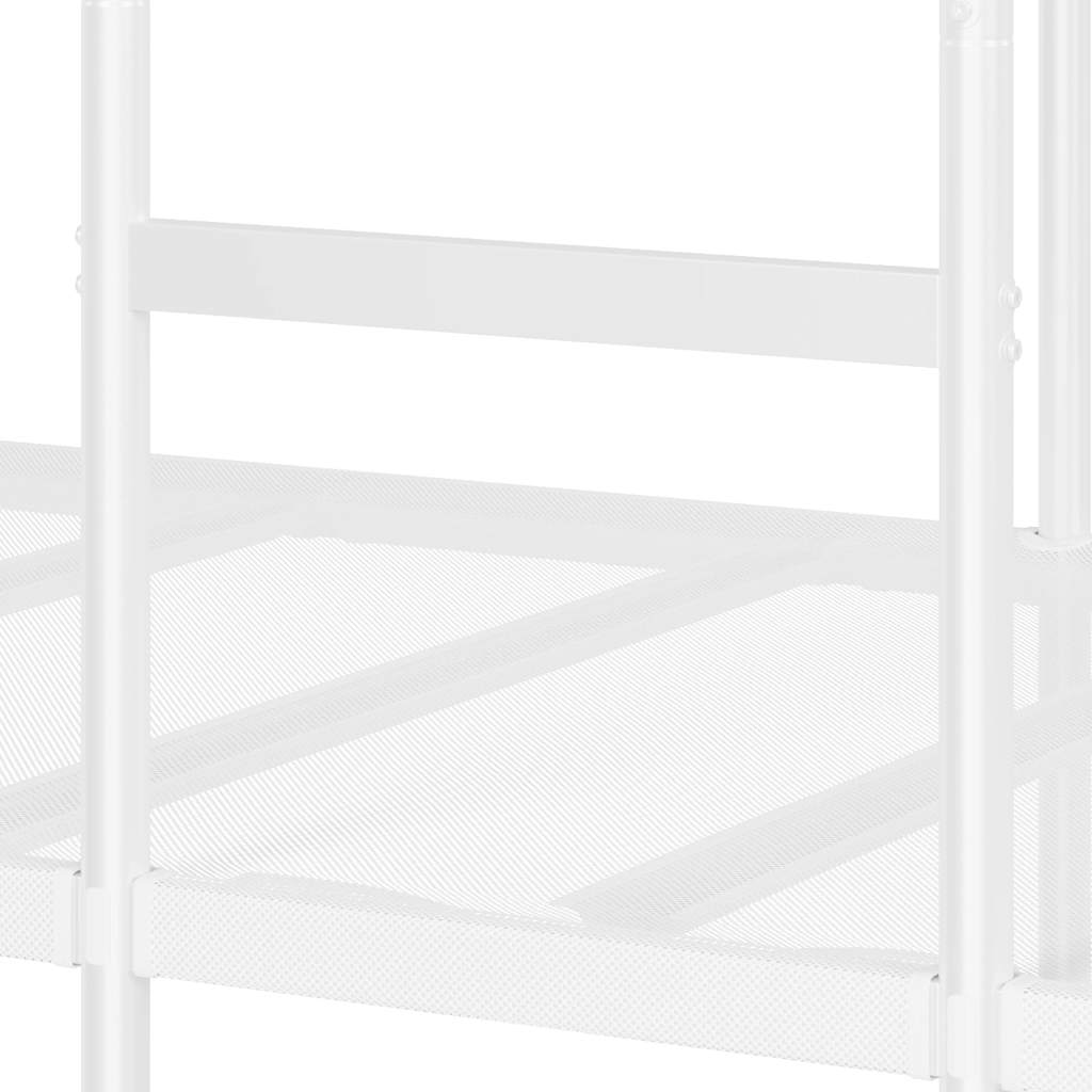 vidaXL Κουκέτα χωρίς στρώμα Λευκό 100x190 cm Ατσάλι