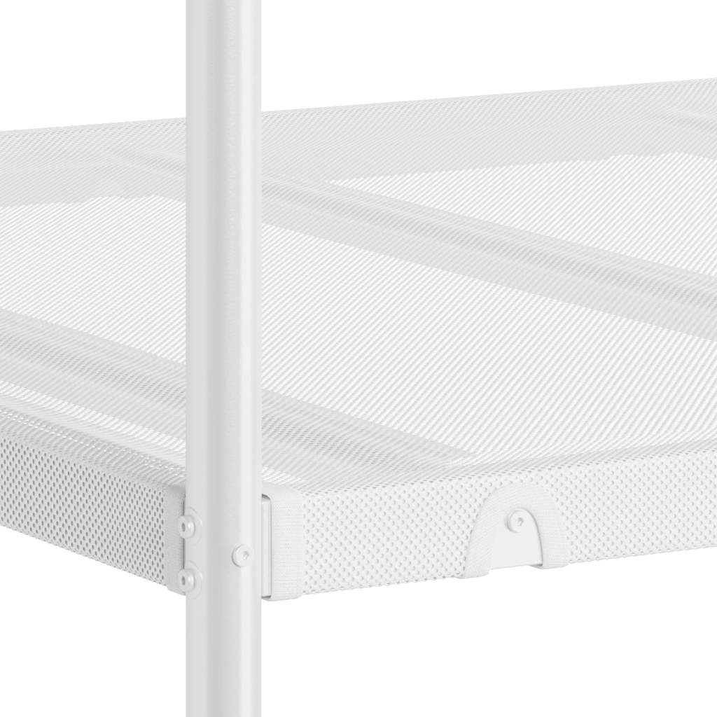 vidaXL Κουκέτα χωρίς στρώμα Λευκό 100x190 cm Ατσάλι