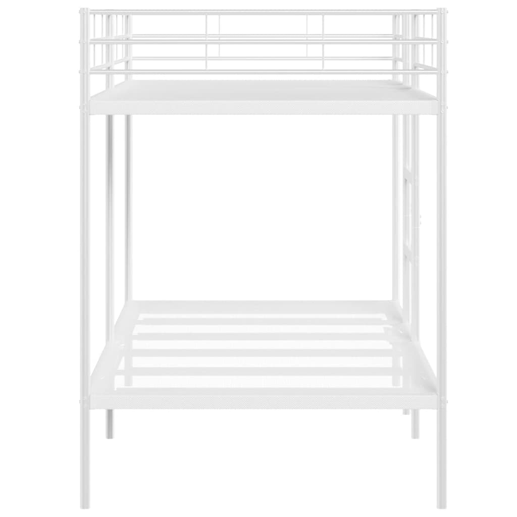 vidaXL Κουκέτα χωρίς στρώμα Λευκό 100x200 cm Ατσάλι