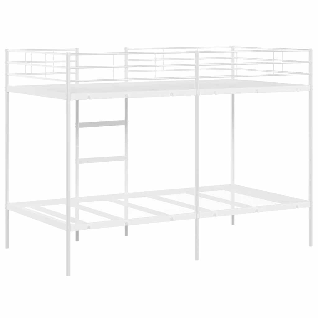 vidaXL Κουκέτα χωρίς στρώμα Λευκό 100x200 cm Ατσάλι