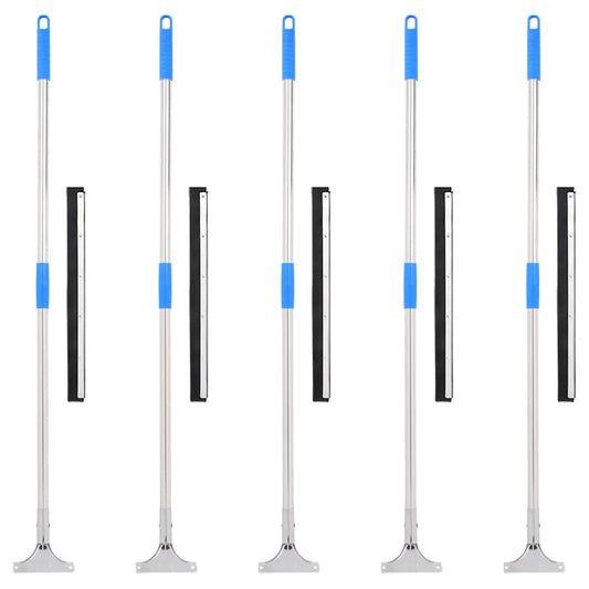 vidaXL Σκούπες δαπέδου 5 τεμ. 45x122,5 εκ. από Ατσάλι και Καουτσούκ