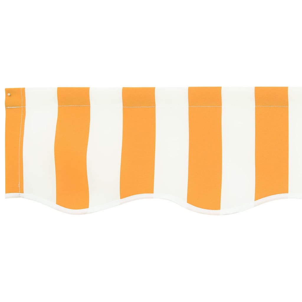 vidaXL Ύφασμα αντικατάστασης τέντας Κίτρινο και Λευκό 235 x 195 εκ.