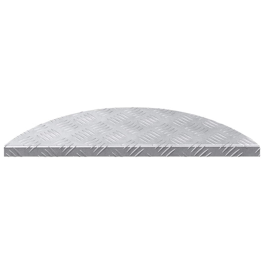 vidaXL Σκαλοπάτι Ημισέληνος 5 pcs Ασημί 60 x 18 εκ Αλουμίνιο
