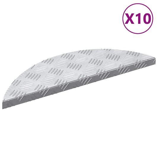vidaXL Επιφάνειες Καρό 10 pcs Ασημί 60 x 18 εκ Αλουμίνιο