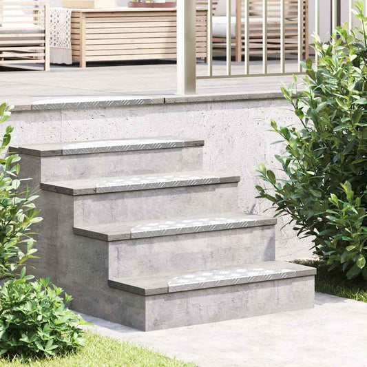 vidaXL Σκαλοπάτι Ημισέληνος 15 pcs Ασημί 60 x 18 εκ Αλουμίνιο