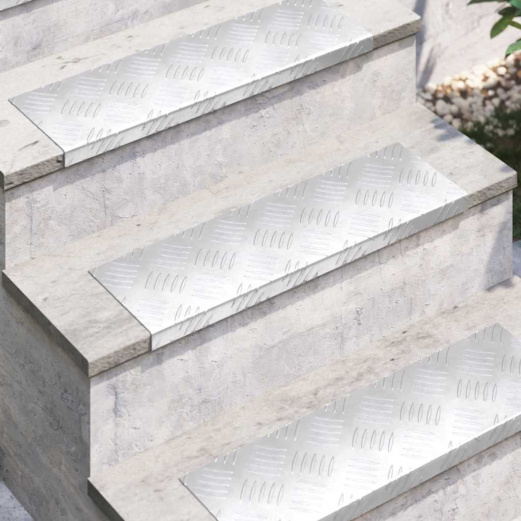 vidaXL Επιφάνειες Καρό 15 pcs Ασημί 60 x 18 εκ Αλουμίνιο