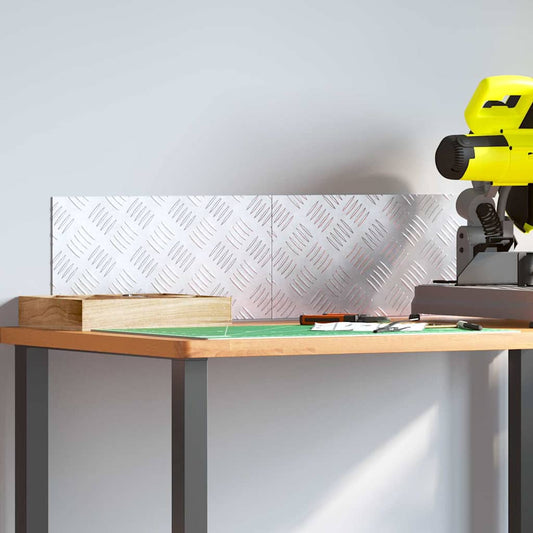 vidaXL Σκαλοπάτι 2 τμχ. 40 x 20 cm Ασημί Αλουμίνιο Ορθογώνιος