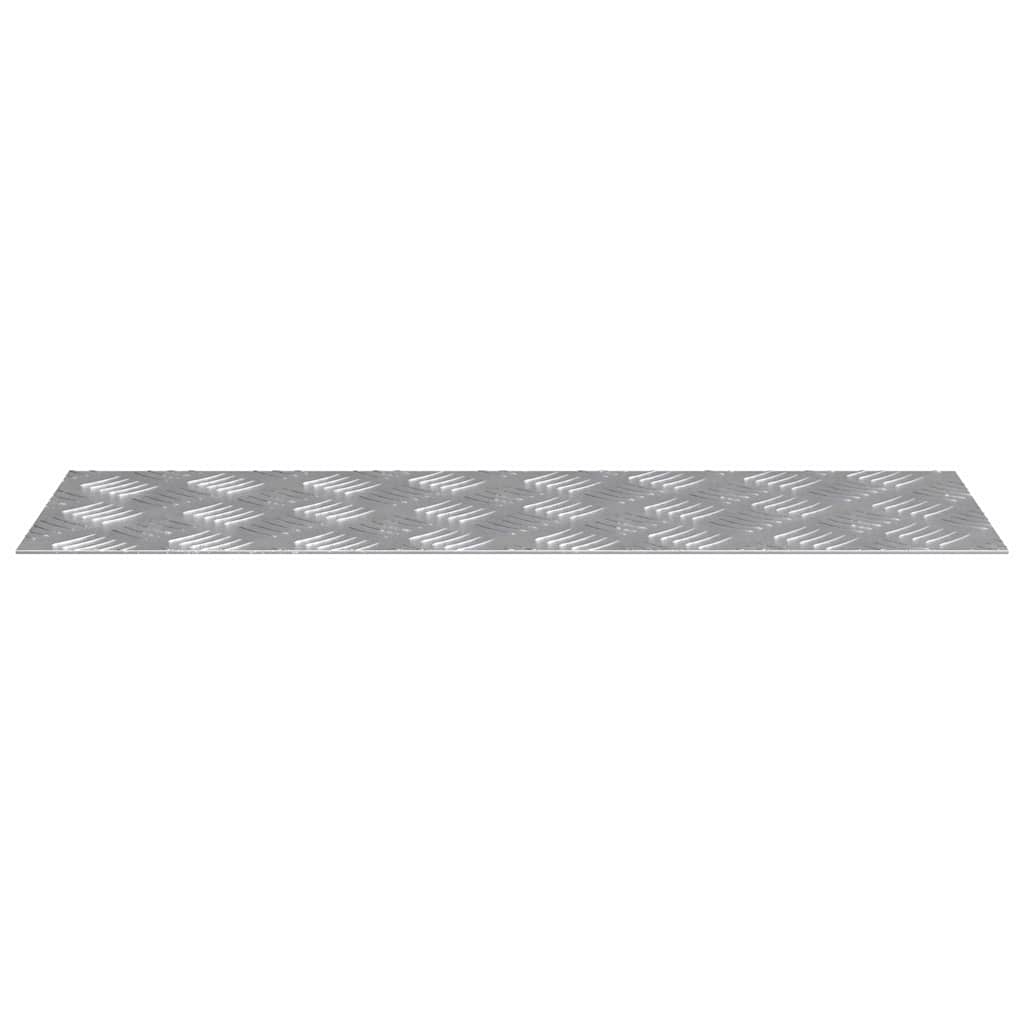 vidaXL Επιφάνειες Καρό 4 pcs Ασημί 60 x 20 cm Αλουμίνιο