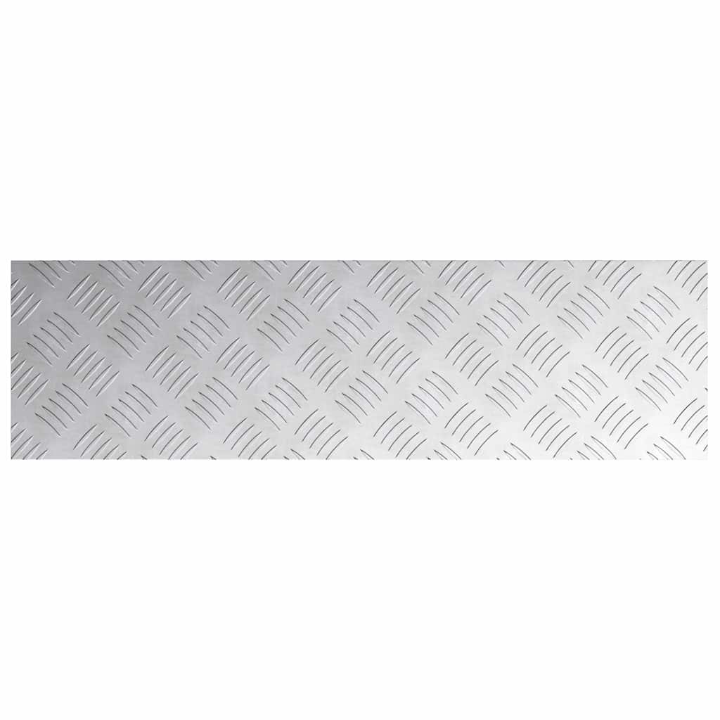 vidaXL Επιφάνειες Καρό 4 pcs Ασημί 70 x 20 cm Αλουμίνιο