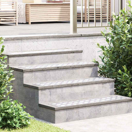 vidaXL Επιφάνειες Καρό 4 pcs Ασημί 90 x 20 cm Αλουμίνιο
