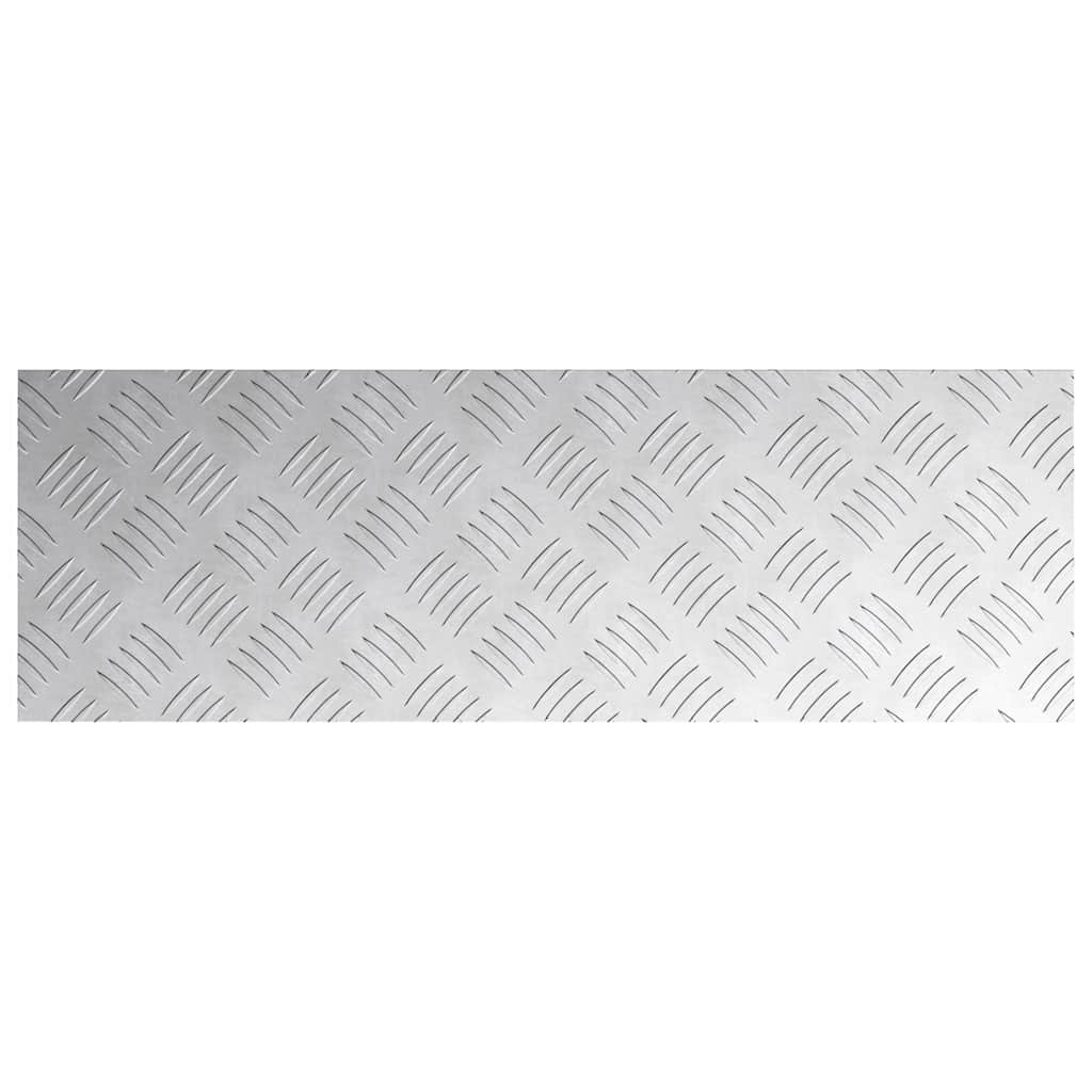 vidaXL Επιφάνειες Καρό 4 pcs Ασημί 75 x 25 εκ. Αλουμίνιο