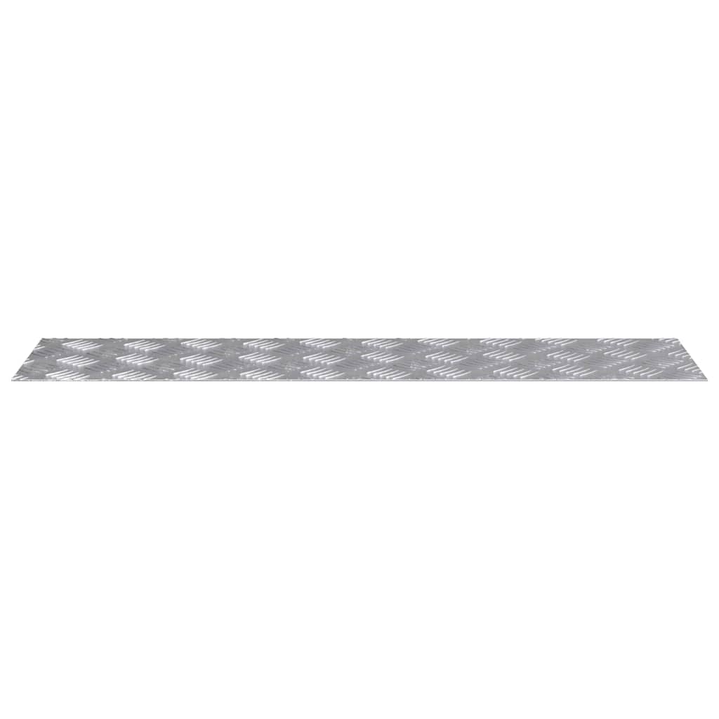 vidaXL Επιφάνειες Καρό 2 pcs Ασημί 100 x 25 cm Αλουμίνιο