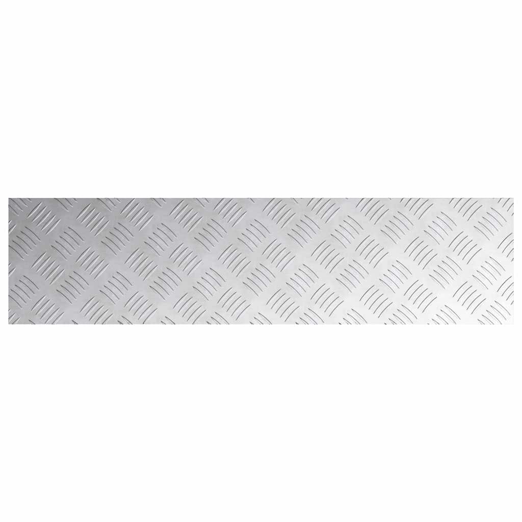 vidaXL Επιφάνειες Καρό 2 pcs Ασημί 100 x 25 cm Αλουμίνιο