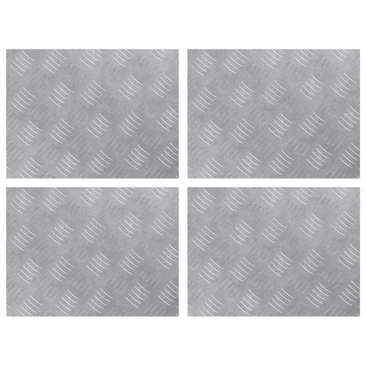vidaXL Σκαλοπάτι 4 τμχ. 40 x 30 cm Ασημί Αλουμίνιο Ορθογώνιος
